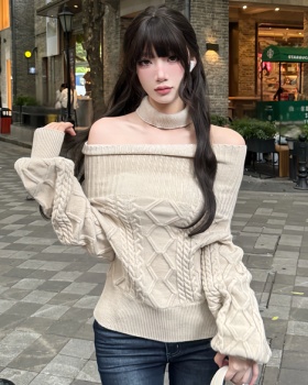 Wears outside tops flat shoulder sweater for women