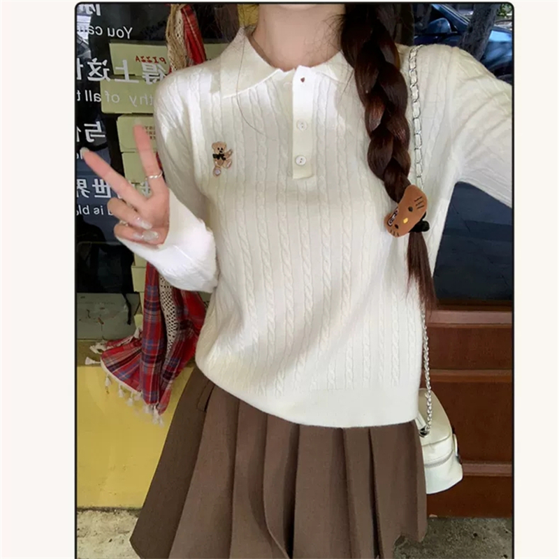 Bottoming inside the ride sweater autumn twist tops for women