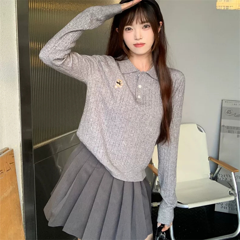 Bottoming inside the ride sweater autumn twist tops for women