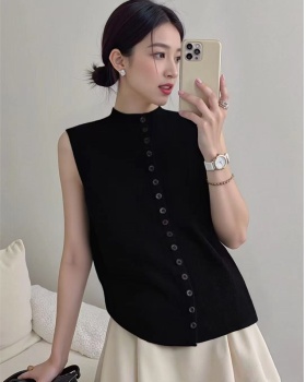 Knitted cardigan sleeveless tops for women