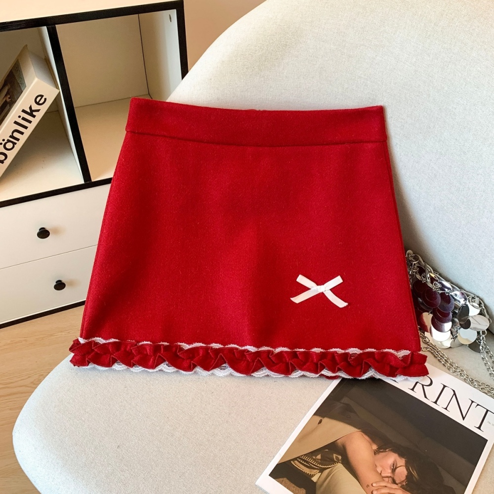 Korean style skirt autumn and winter short skirt for women