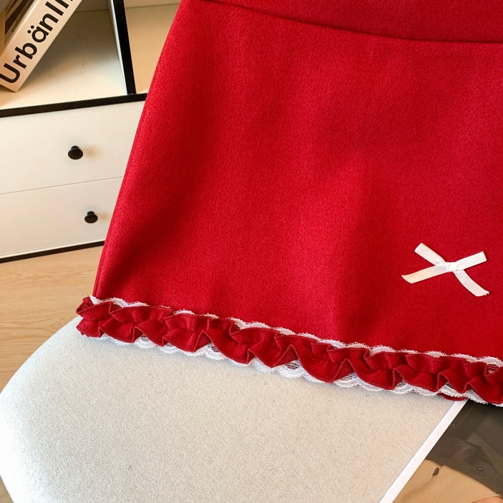 Korean style skirt autumn and winter short skirt for women