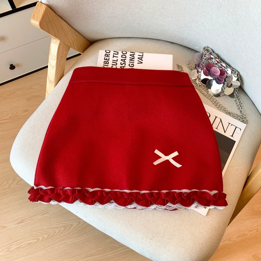 Korean style skirt autumn and winter short skirt for women