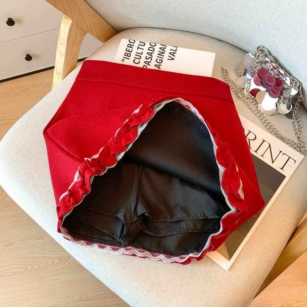 Korean style skirt autumn and winter short skirt for women