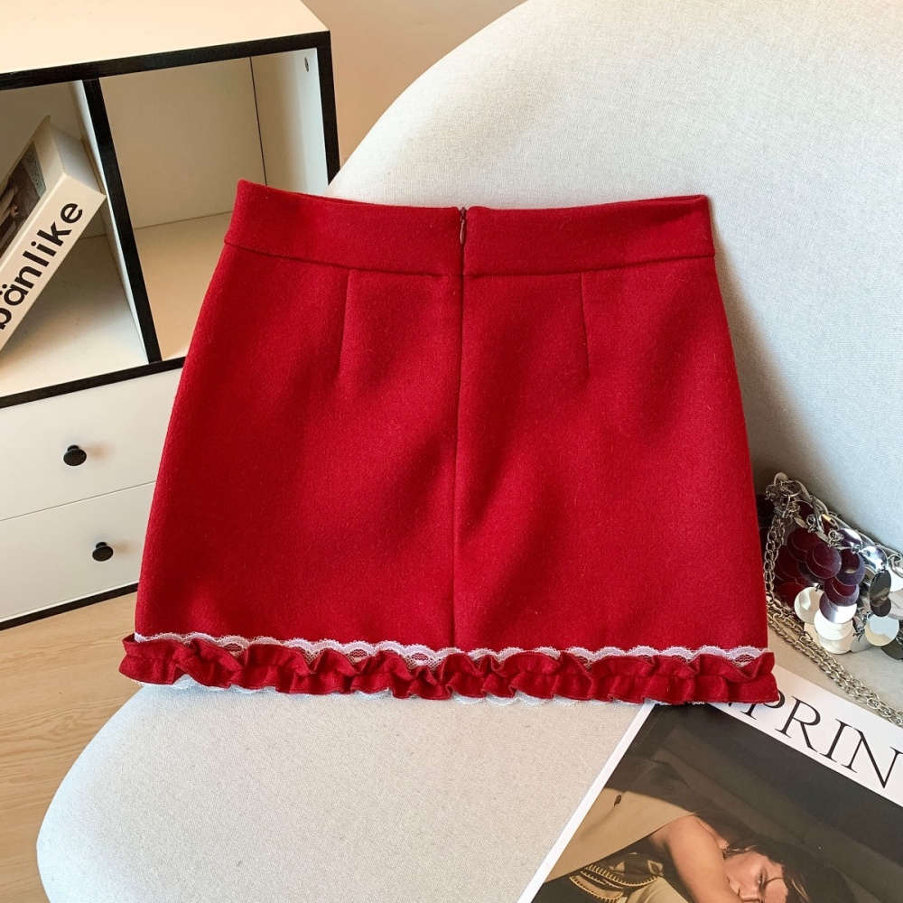 Korean style skirt autumn and winter short skirt for women
