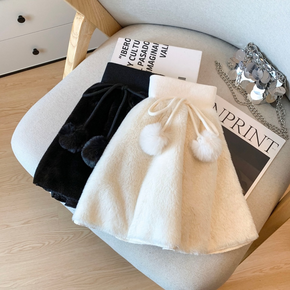 High waist frenum A-line short skirt winter slim skirt for women