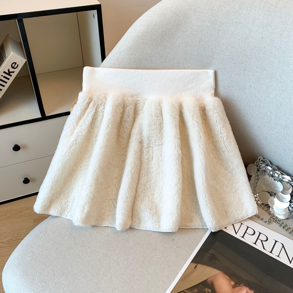 High waist frenum A-line short skirt winter slim skirt for women