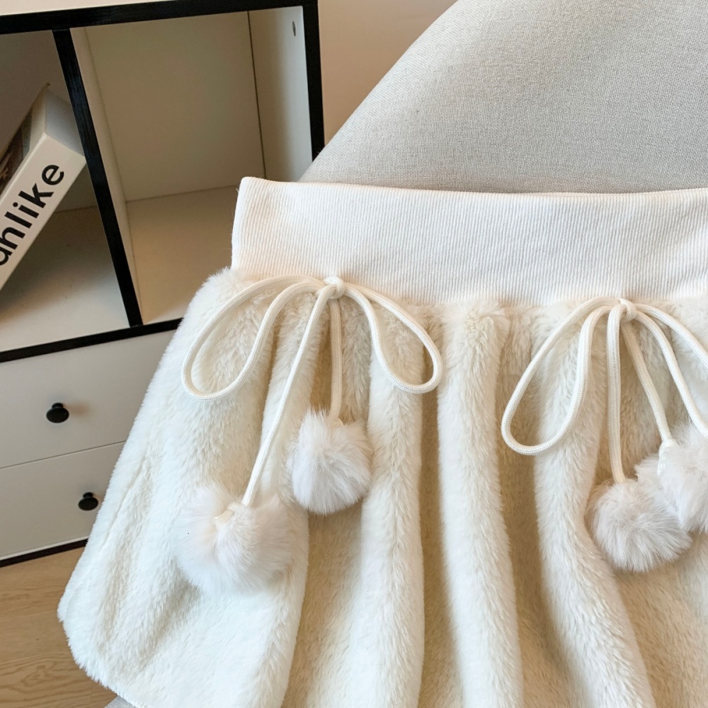 High waist frenum A-line short skirt winter slim skirt for women