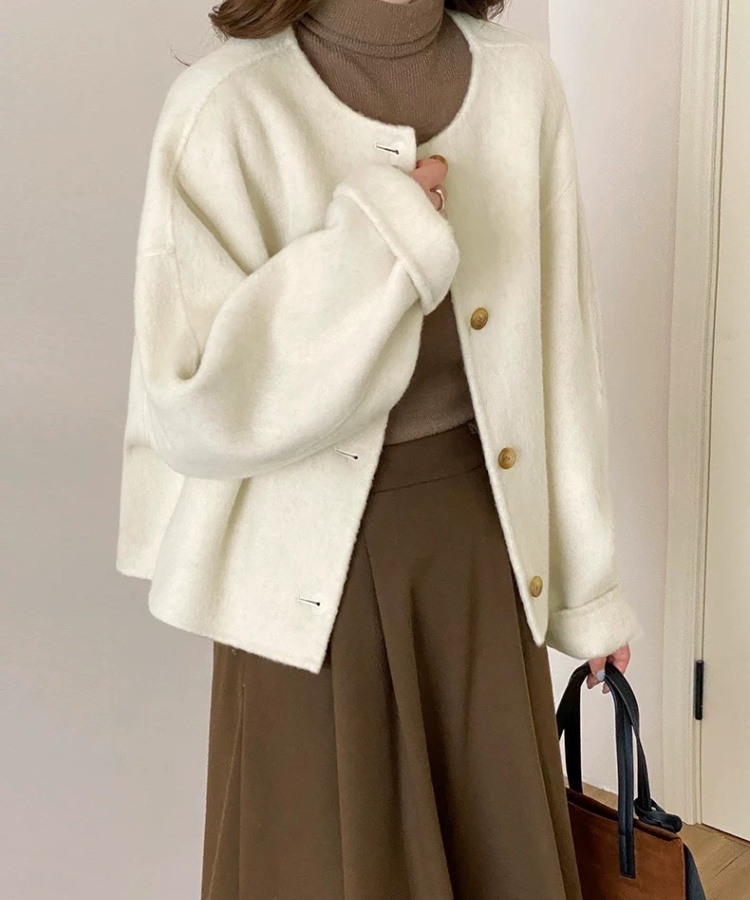 Short autumn and winter wool coat lucky overcoat for women