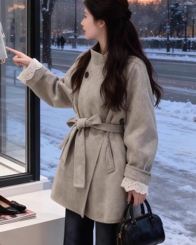 Wool short overcoat autumn and winter woolen coat for women