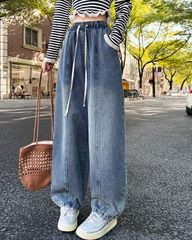 Wide leg harem slim winter mopping high waist jeans