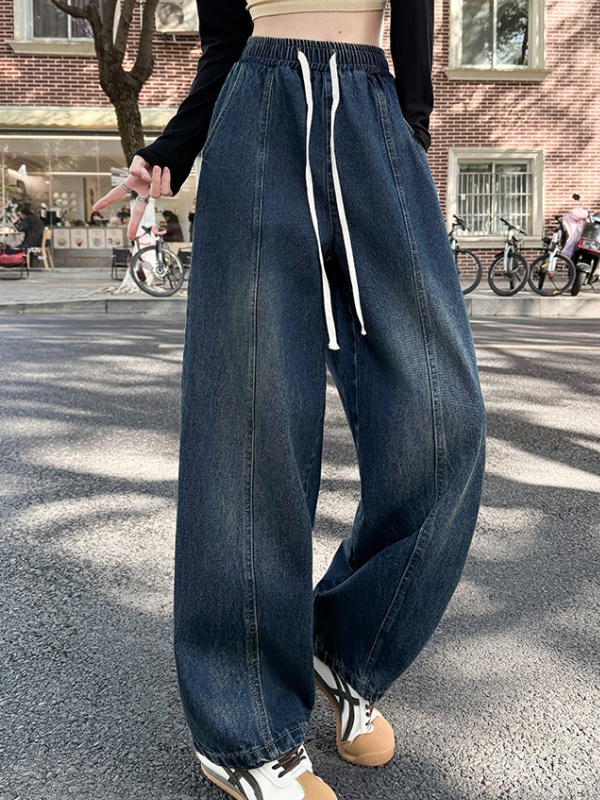 Wide leg harem slim winter mopping high waist jeans