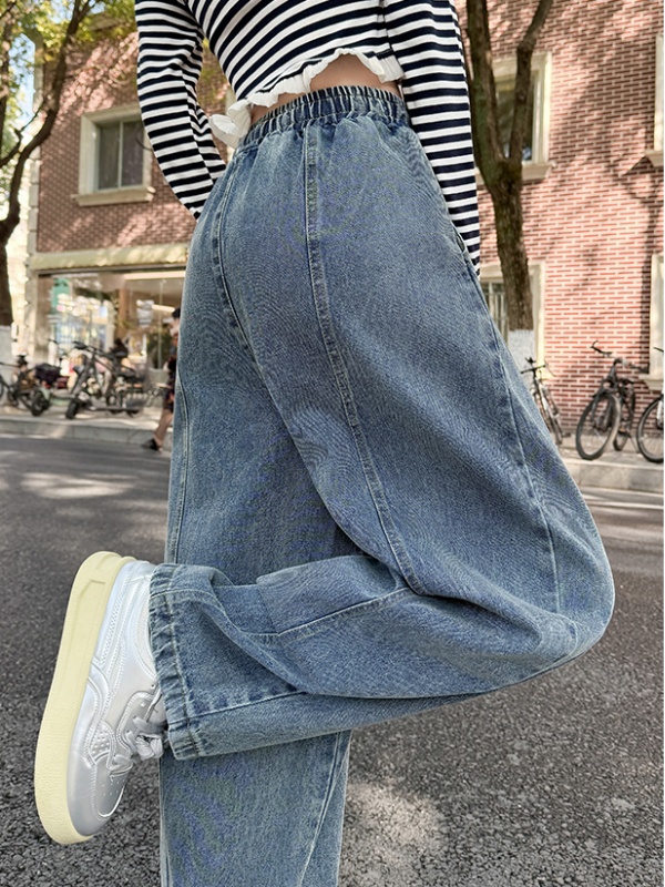 Wide leg harem slim winter mopping high waist jeans