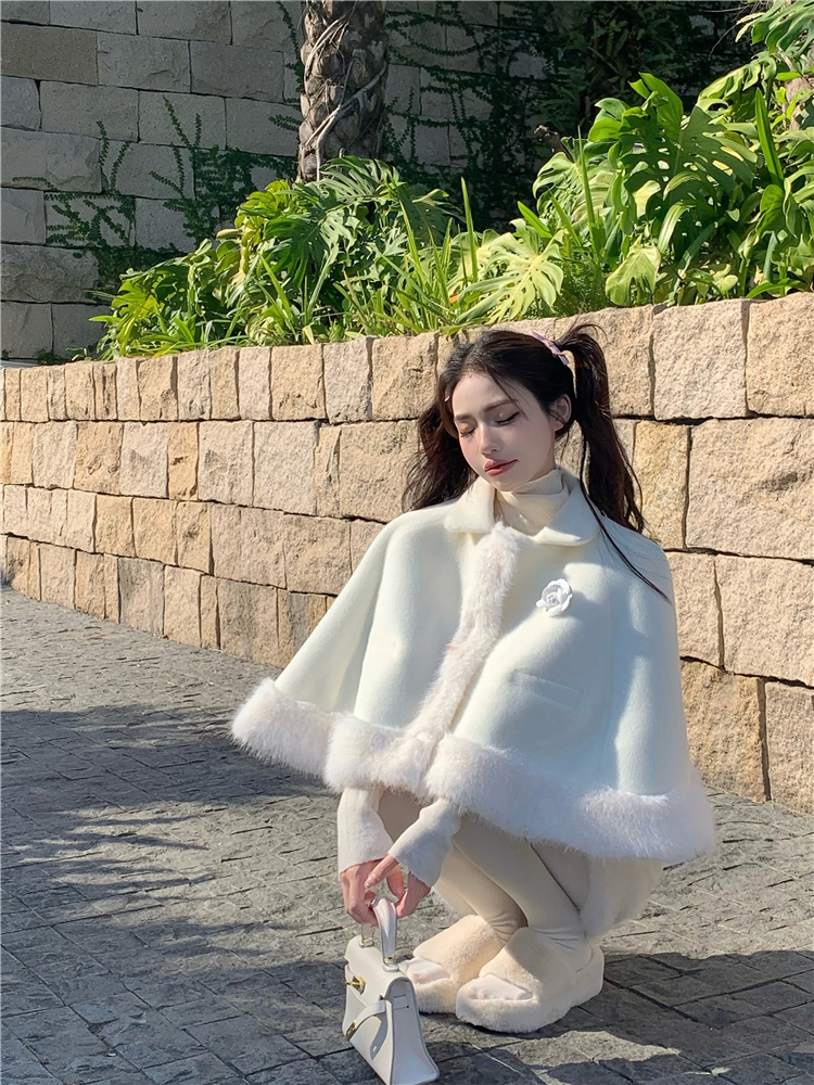 Package hip stitching skirt fashion cloak 2pcs set