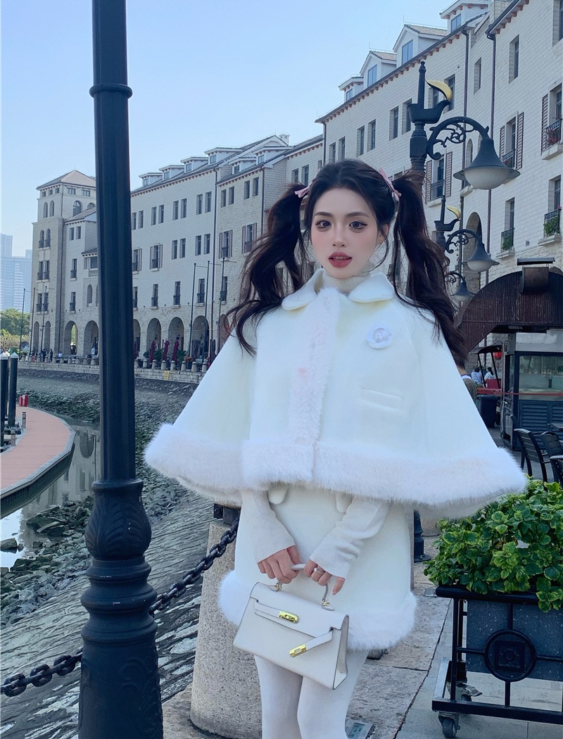 Package hip stitching skirt fashion cloak 2pcs set