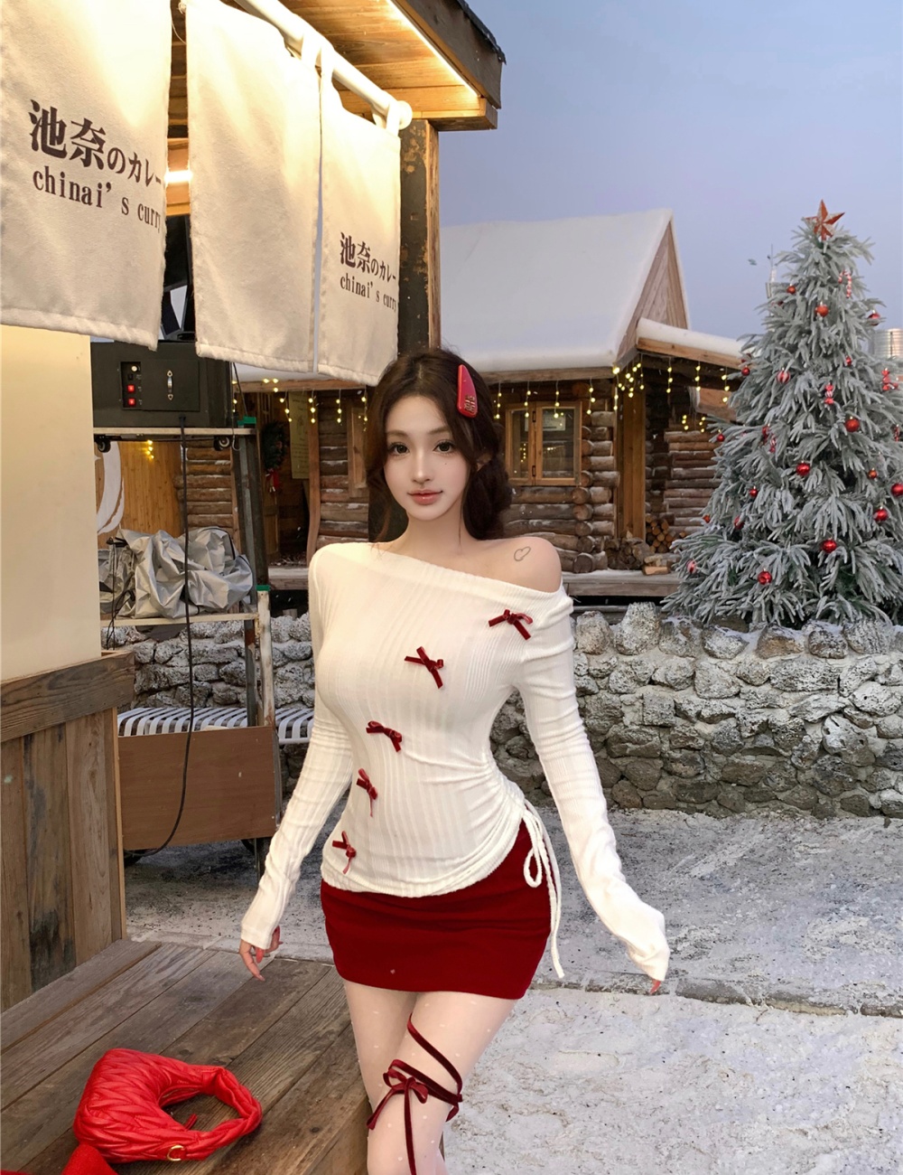 Package hip bottoming shirt sweater 2pcs set