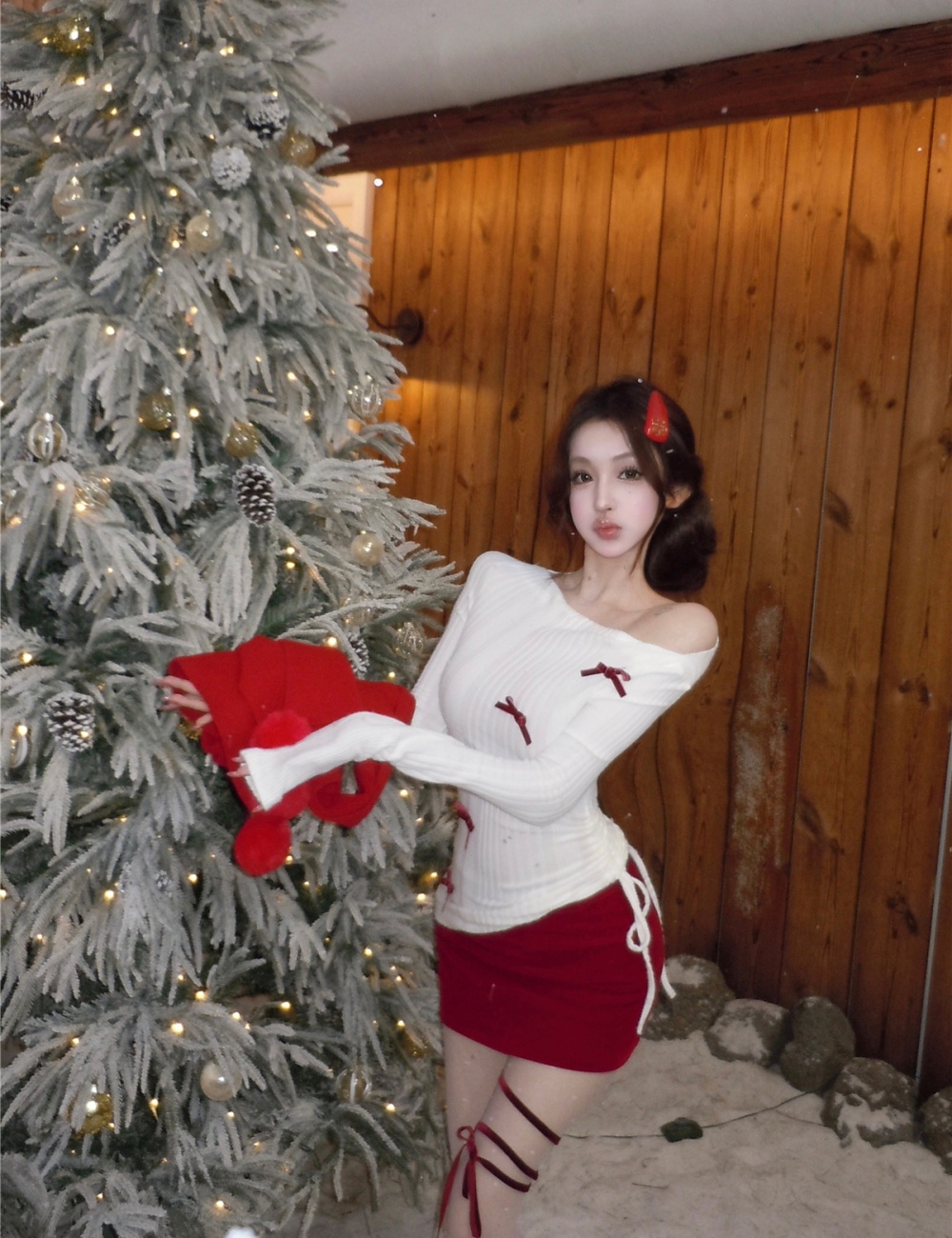 Package hip bottoming shirt sweater 2pcs set