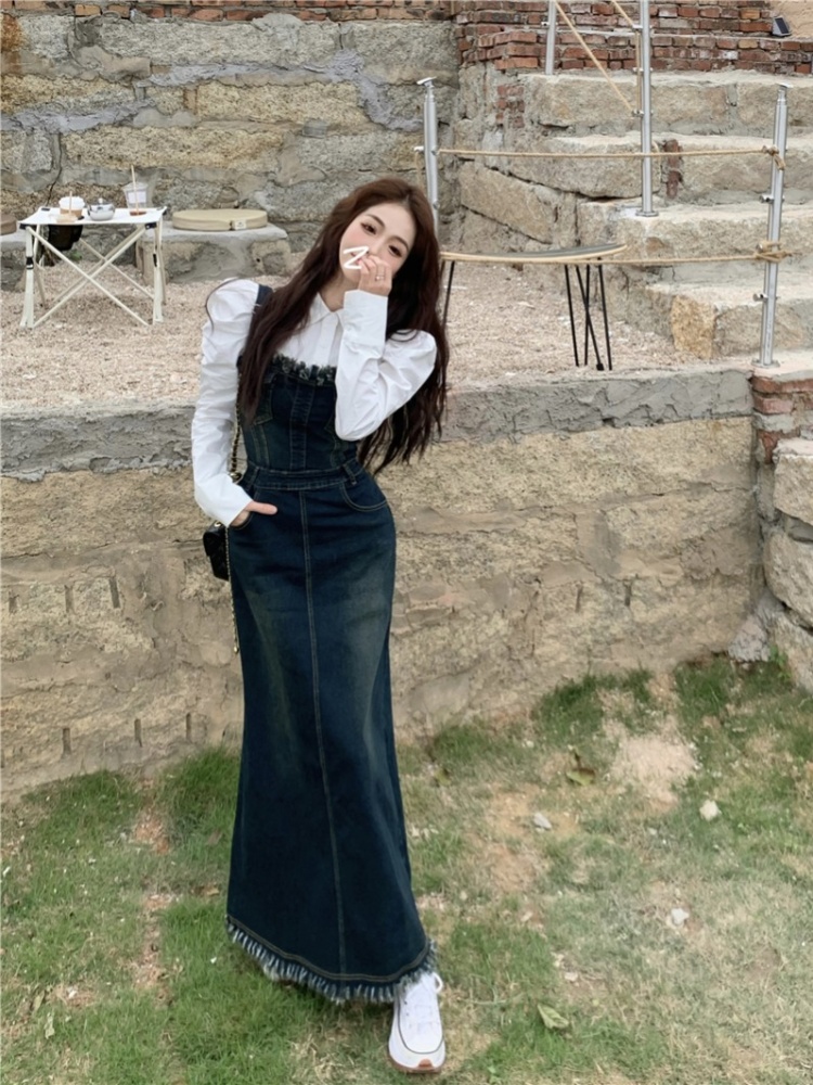 Unique temperament dress spicegirl strap dress for women