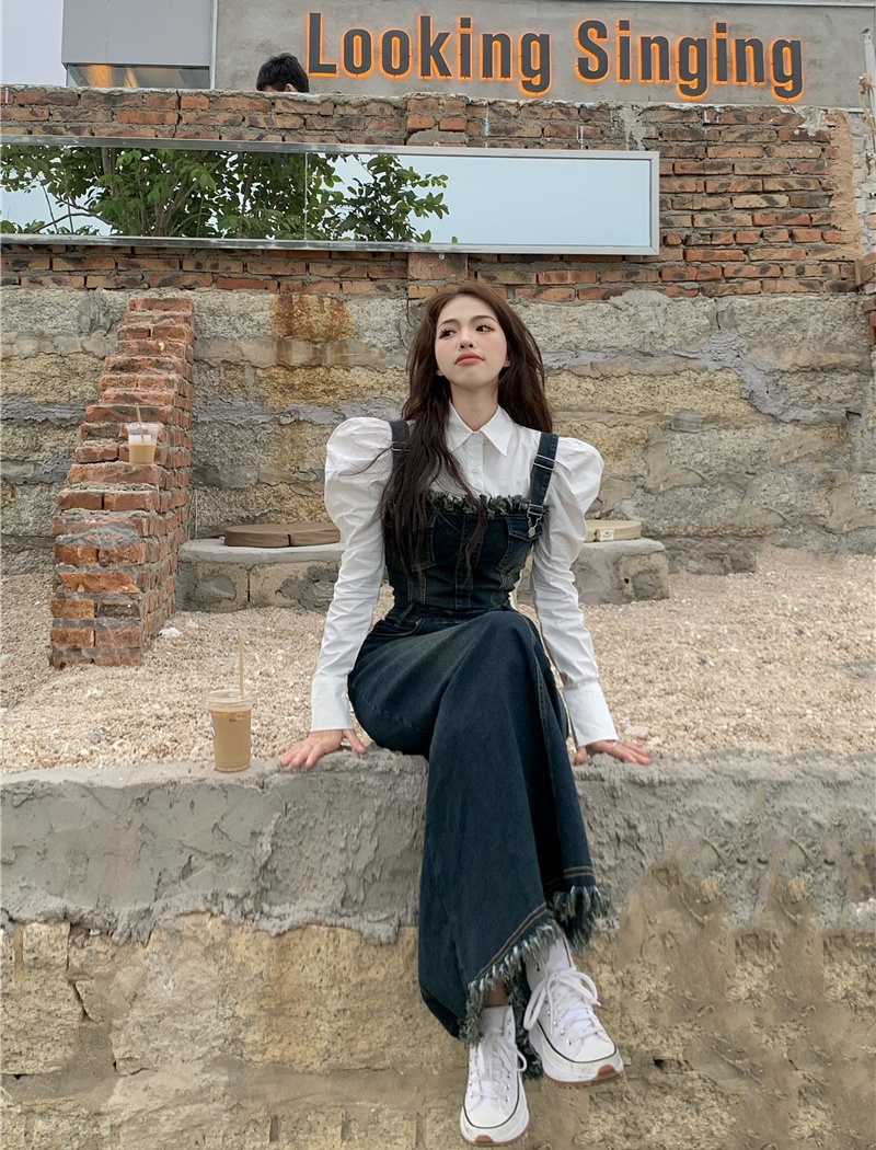 Unique temperament dress spicegirl strap dress for women