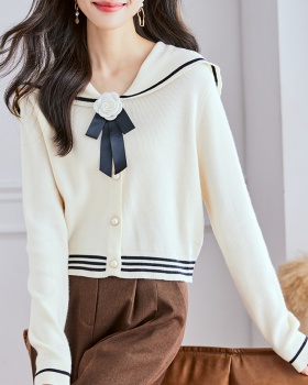 Chanelstyle knitted tops all-match spring sweater for women
