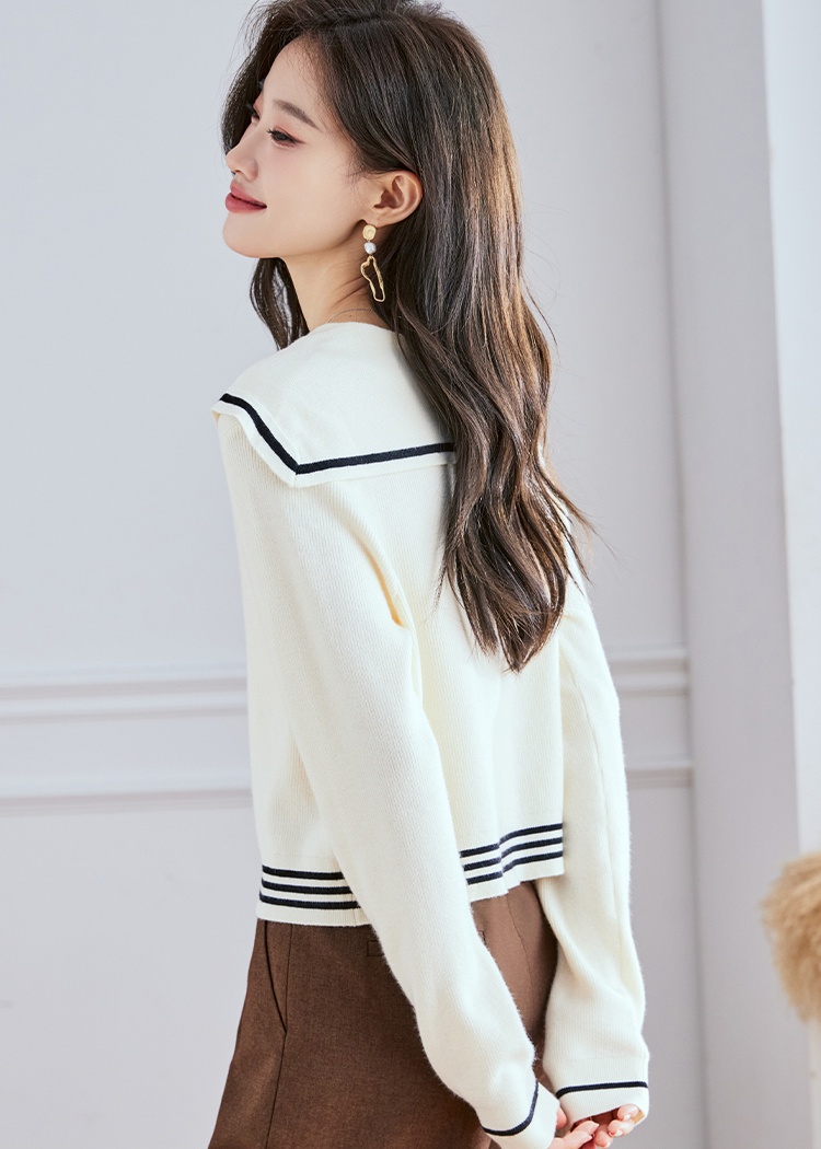 Chanelstyle knitted tops all-match spring sweater for women