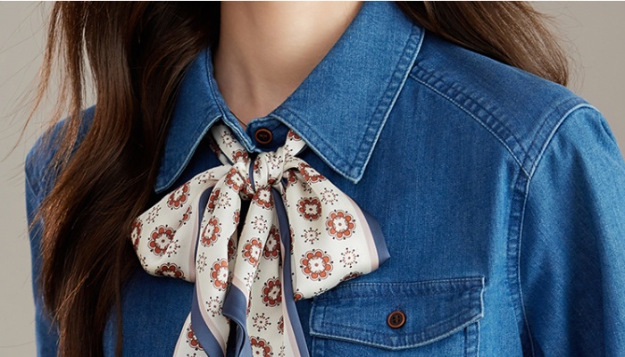 Spring long sleeve tops commuting temperament shirt for women