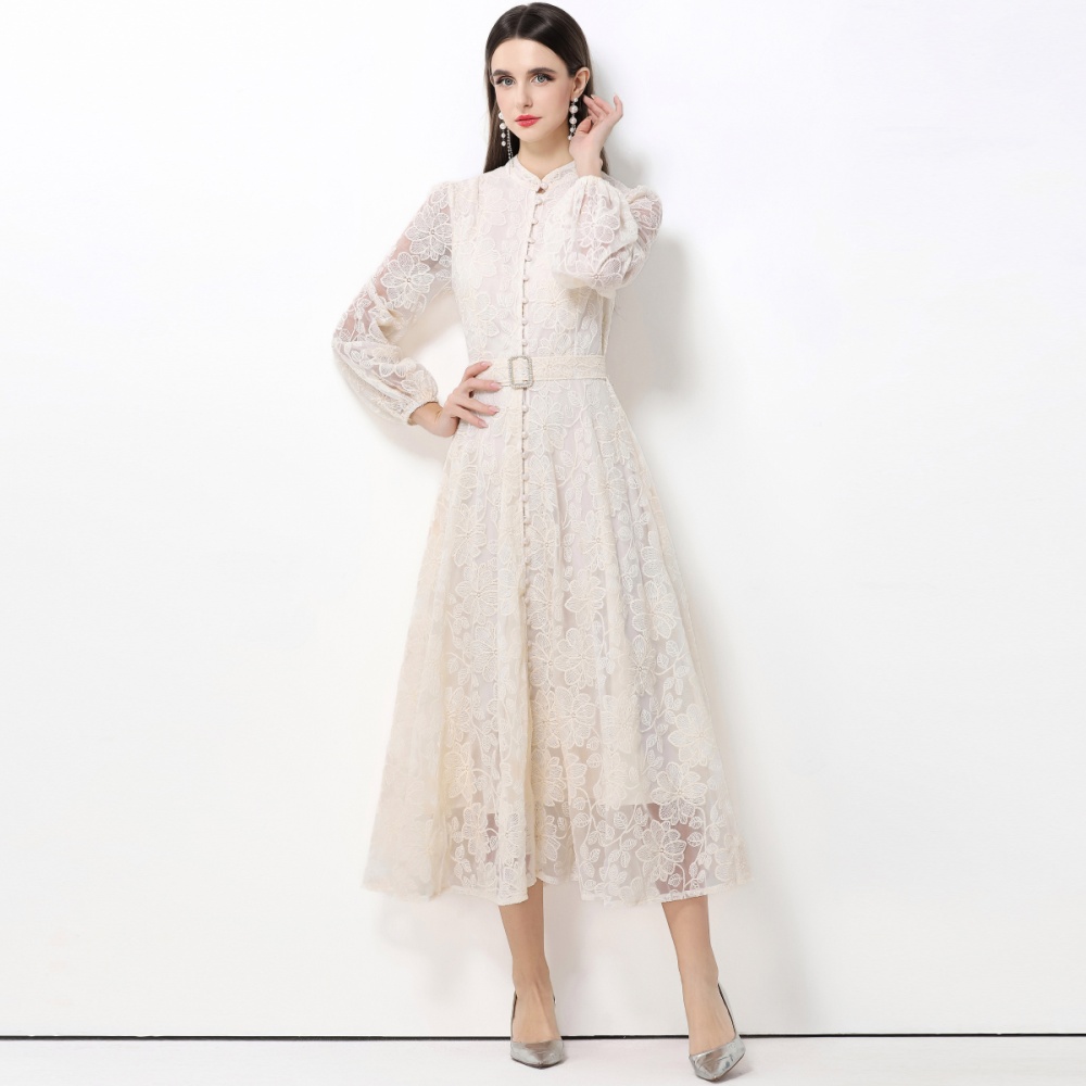 France style dress lace long dress for women
