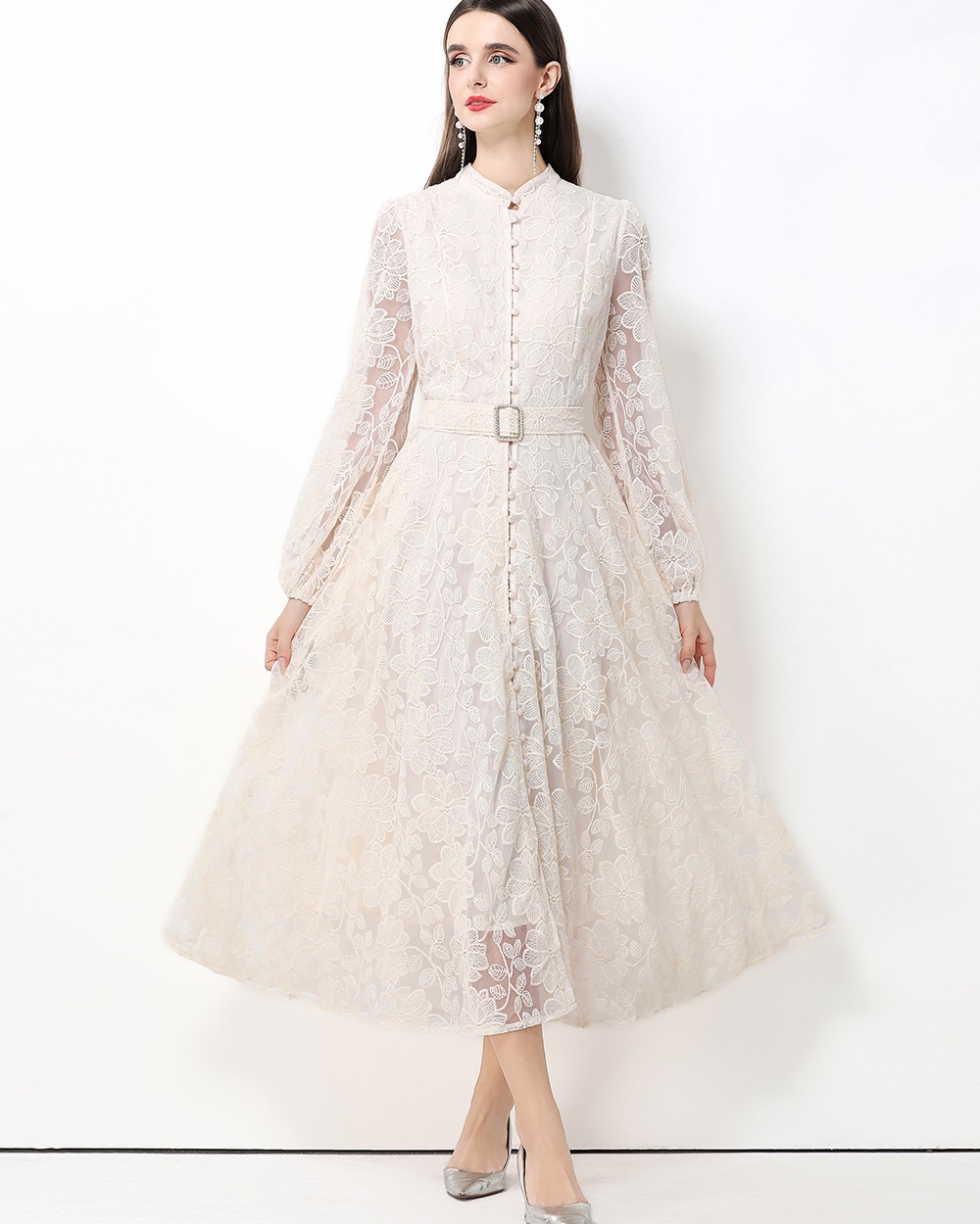 France style dress lace long dress for women