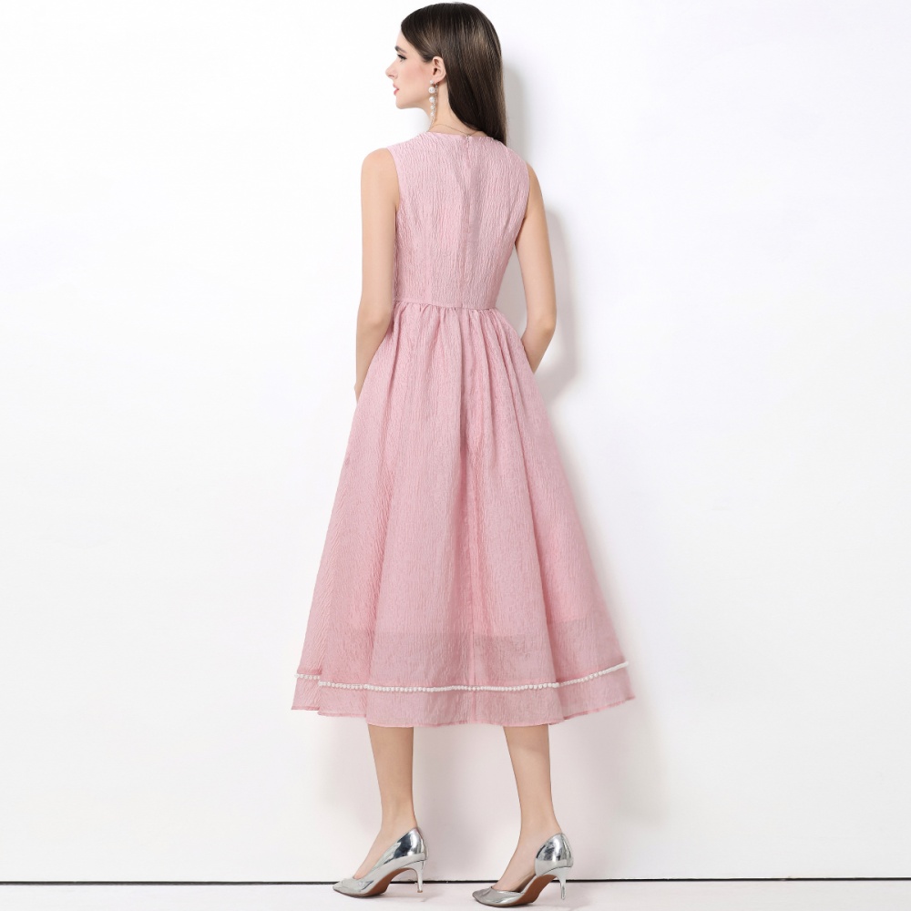 Retro slim sleeveless elegant France style grace dress