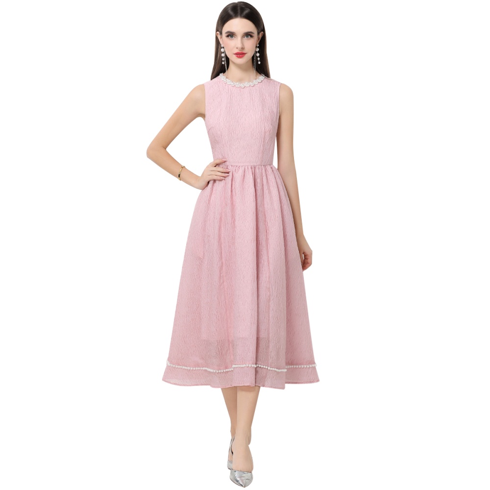 Retro slim sleeveless elegant France style grace dress