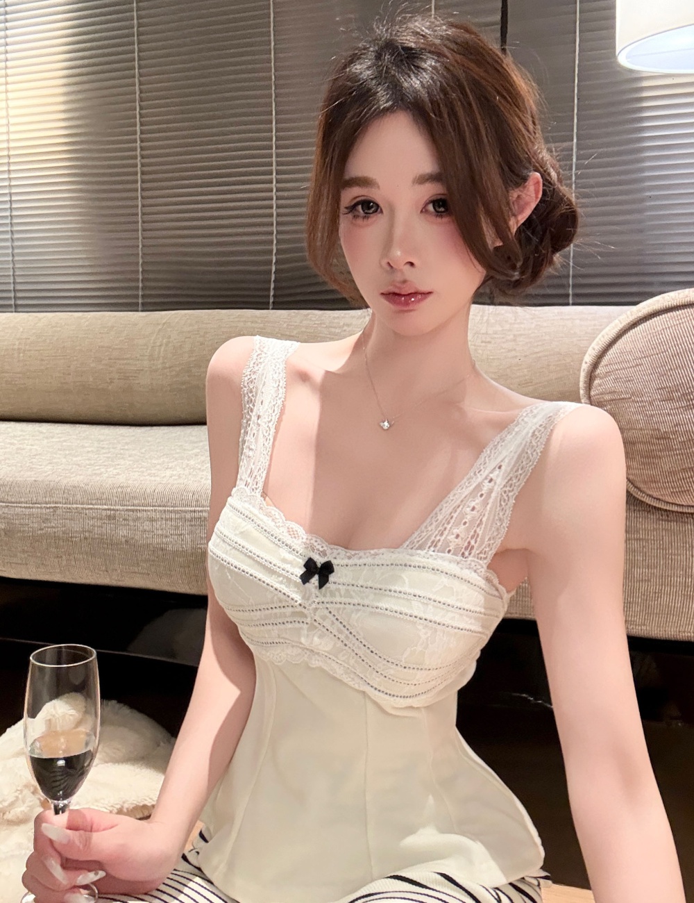 Mixed colors sleeveless tops temperament vest for women