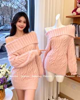 Korean style spring lazy tender sweater for women