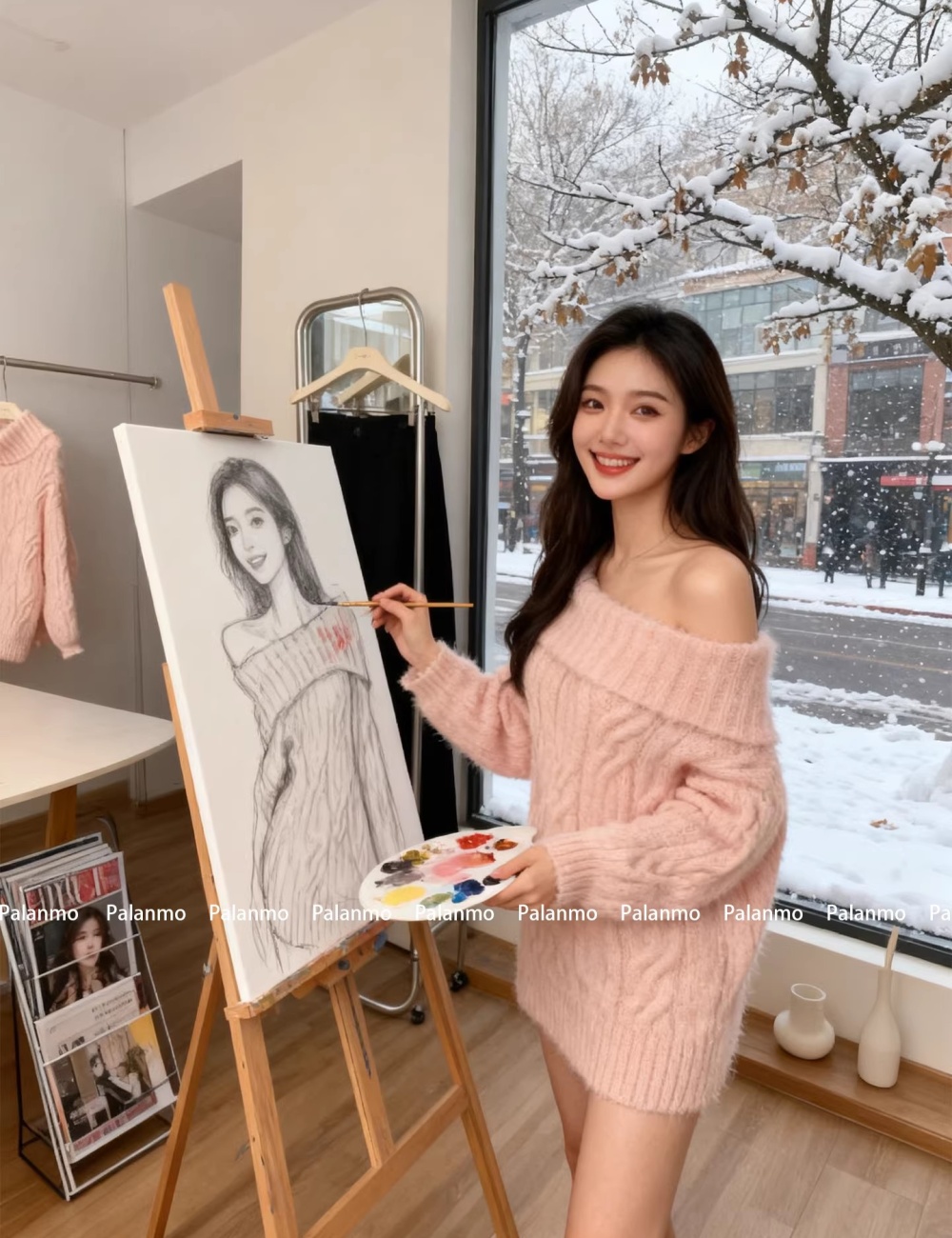 Korean style spring lazy tender sweater for women