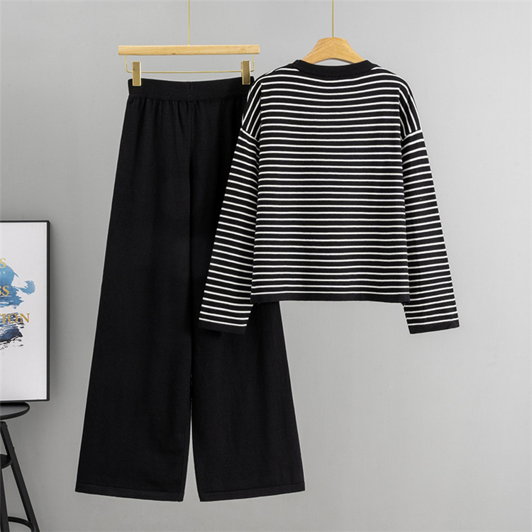 Spring and autumn sweater fashion pants 2pcs set for women