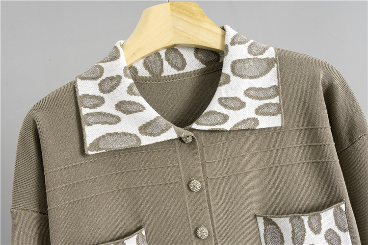 Knitted wide leg pants Casual cardigan 2pcs set