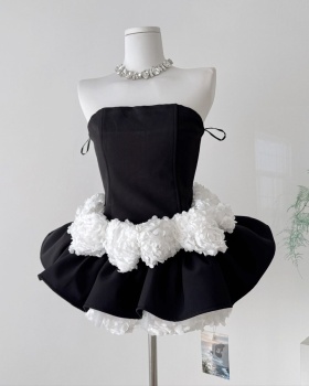 Splice short skirt shorts 2pcs set for women