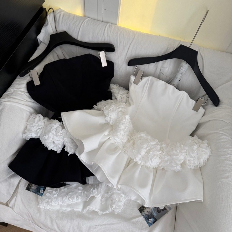 Splice short skirt shorts 2pcs set for women