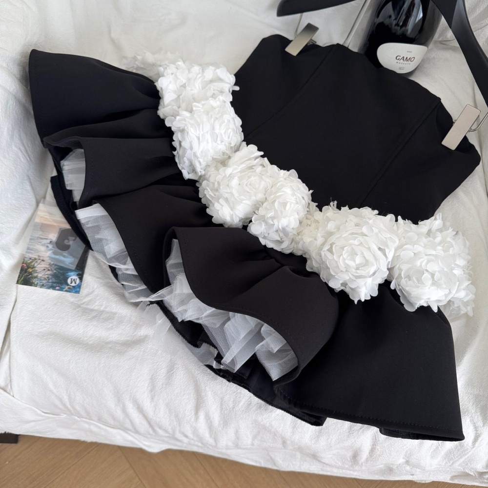 Splice short skirt shorts 2pcs set for women