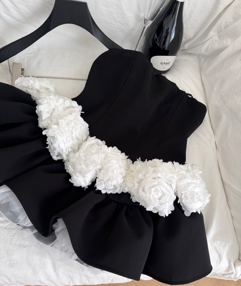 Splice short skirt shorts 2pcs set for women