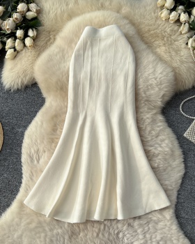 Knitted slim long dress autumn and winter skirt for women