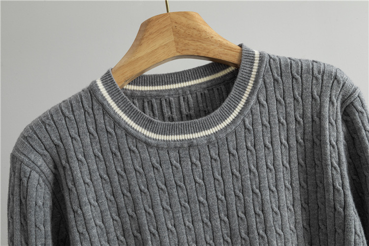 Lazy autumn and winter sweater stripe wide leg pants 2pcs set