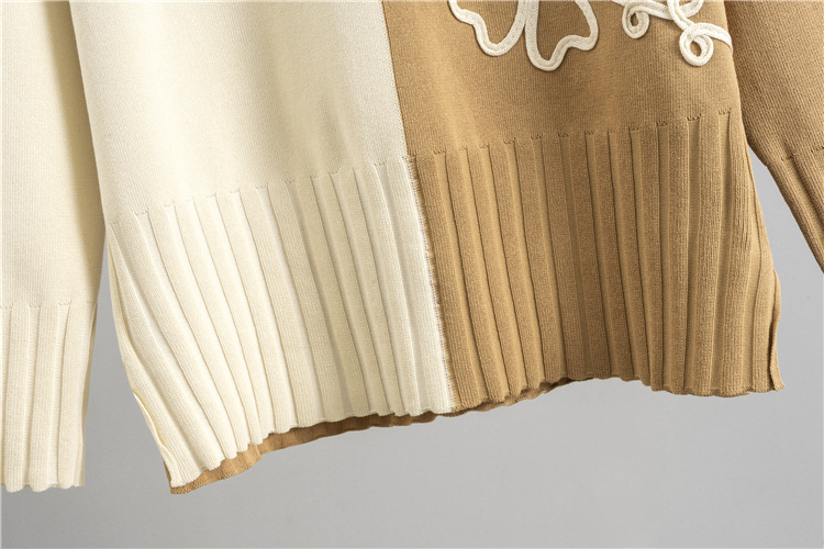 Autumn sweater loose wide leg pants 2pcs set for women