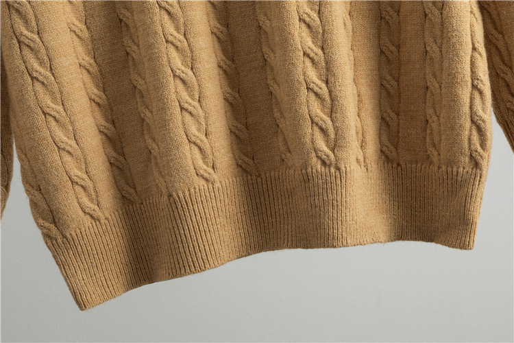 Casual sweater retro wide leg pants 2pcs set