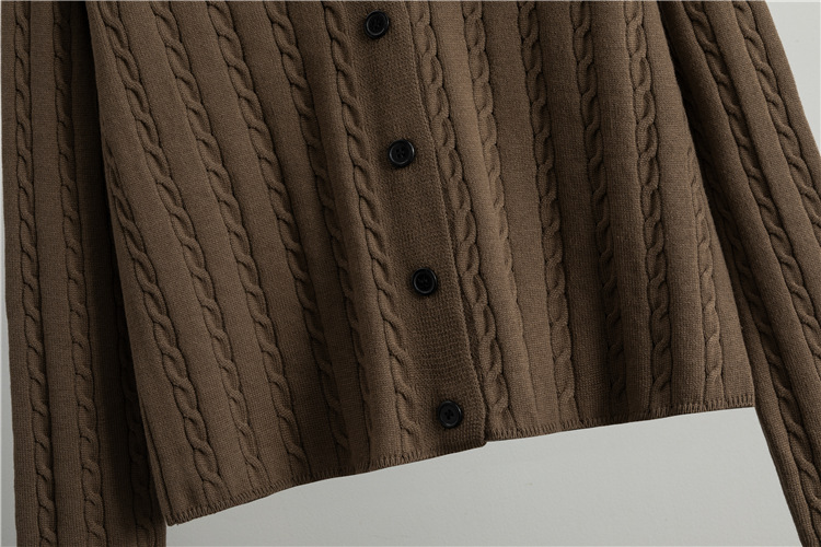 Knitted sweater temperament coat 2pcs set for women