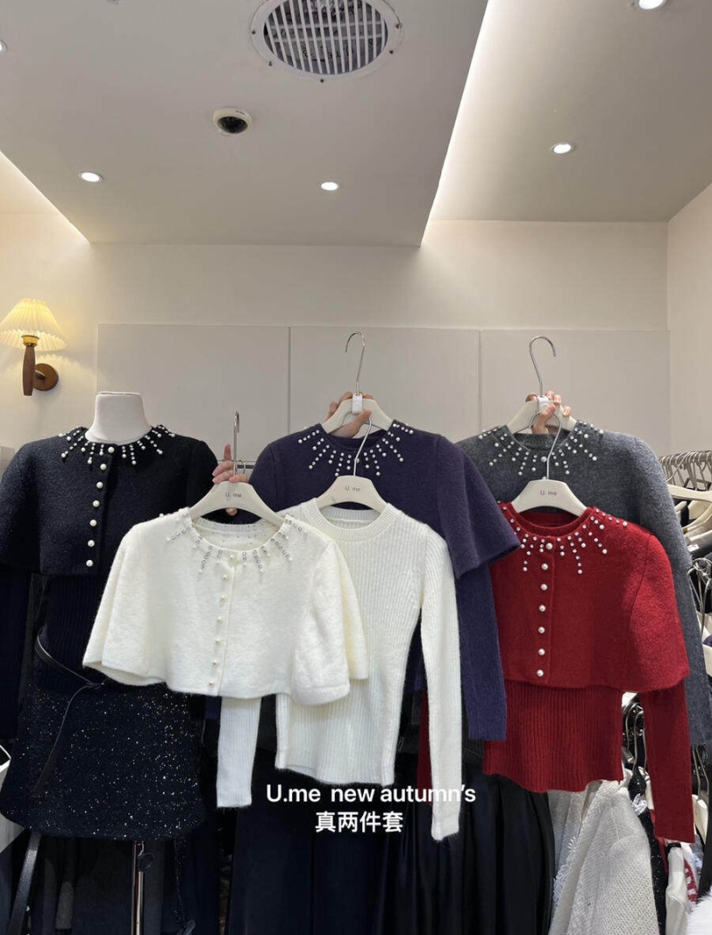 Fashion all-match sweater slim pullover cloak a set for women