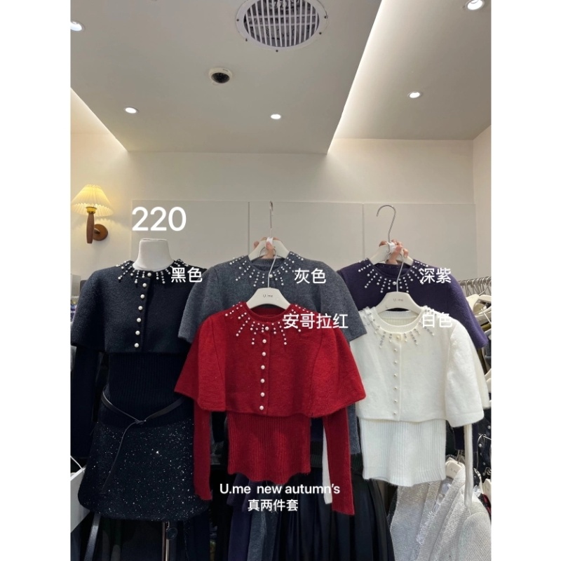 Fashion all-match sweater slim pullover cloak a set for women