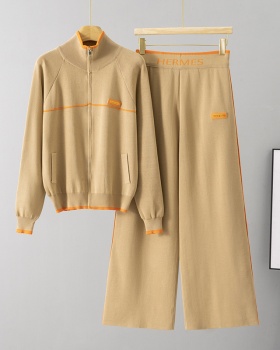 Fashion coat sports cardigan 2pcs set for women