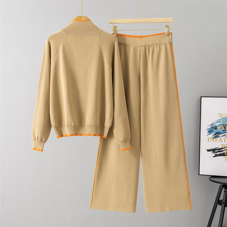 Fashion coat sports cardigan 2pcs set for women