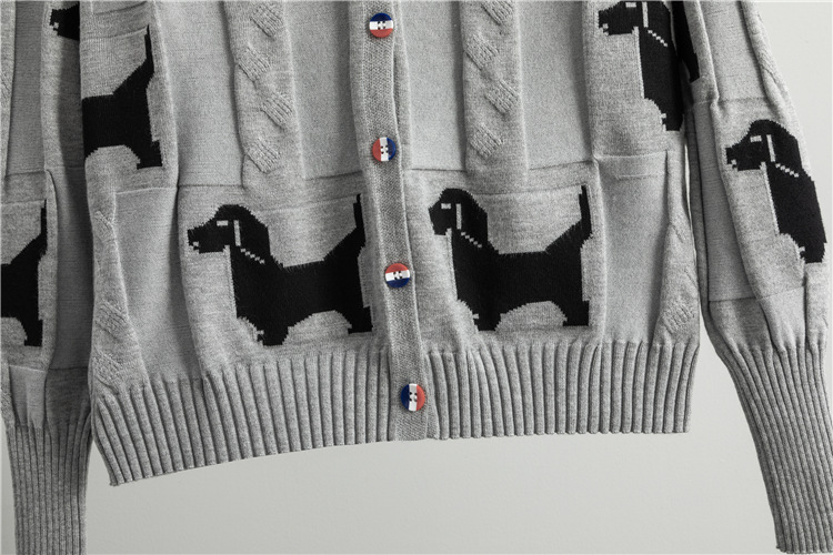 Jacquard cardigan coat 2pcs set