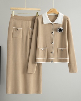 Show young sweater spring and autumn tops 2pcs set for women